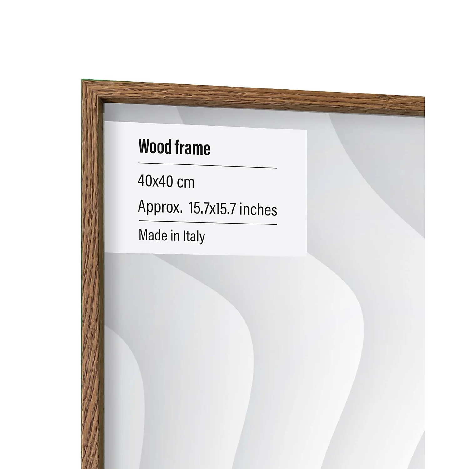 Wood Photo Frame - 40x40cm - Walnut 2 Wood Photo Frame - 40x40cm - Walnut - Image 2