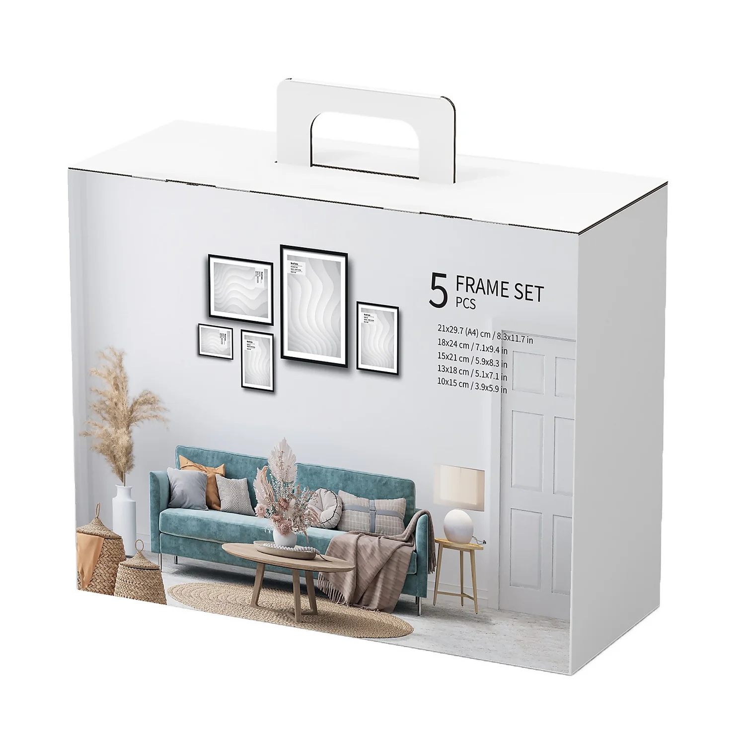 Wood Photo Frame - Set Of 5 - Walnut 2 Wood Photo Frame - Set Of 5 - Walnut - Image 2