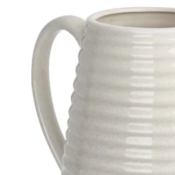 Crackle Effect Ribbed Jug - White -Home Base Sales Shop 13036255 3084894568186826
