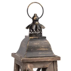 Small Wooden Lantern - Walnut -Home Base Sales Shop 13036256 2874894568011599