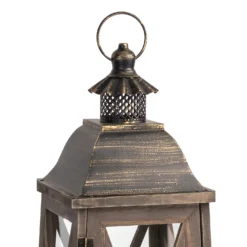 Large Wooden Lantern - Walnut -Home Base Sales Shop 13036257 1354894567970397