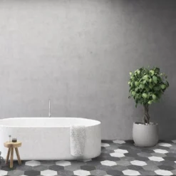 None Pembroke Hex Vinyl Sheet Flooring - 3x2m Roll -Home Base Sales Shop 13053379 4915002420199610