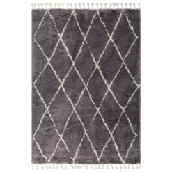 Moroccan Diamond Rug - Charcoal - 160x230cm