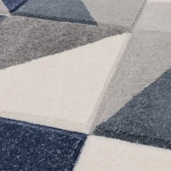 Carved Geo Rug - Denim - 120x170cm -Home Base Sales Shop 13112206 1754874879921511