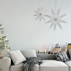 House Beautiful Wall Hanging Paper Star - Set Of 2 - Gold 5 House Beautiful Wall Hanging Paper Star - Set Of 2 - Gold -Home Base Sales Shop 13131165 6144910123008377