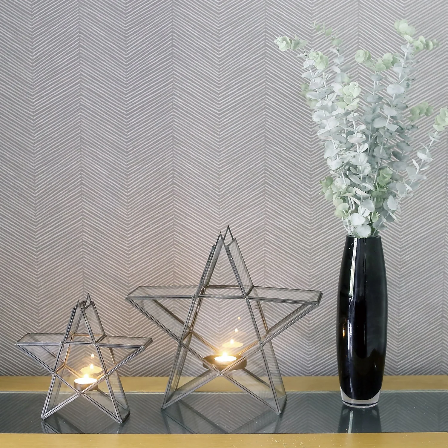 House Beautiful Metal Star Tealight Holder - Large 2 House Beautiful Metal Star Tealight Holder - Large - Image 2