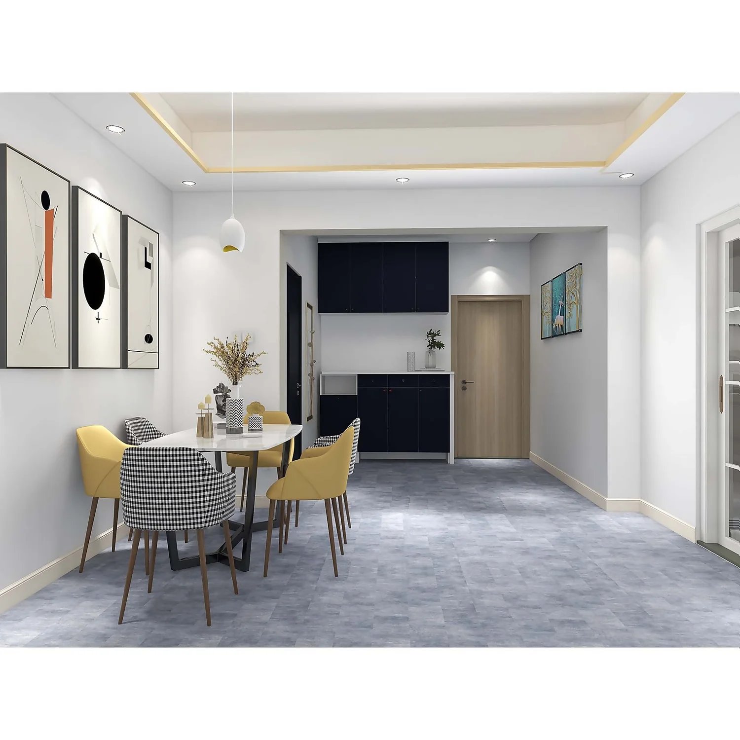 Rigid Core Luxury Vinyl Flooring - Concrete Tile 1 Rigid Core Luxury Vinyl Flooring - Concrete Tile