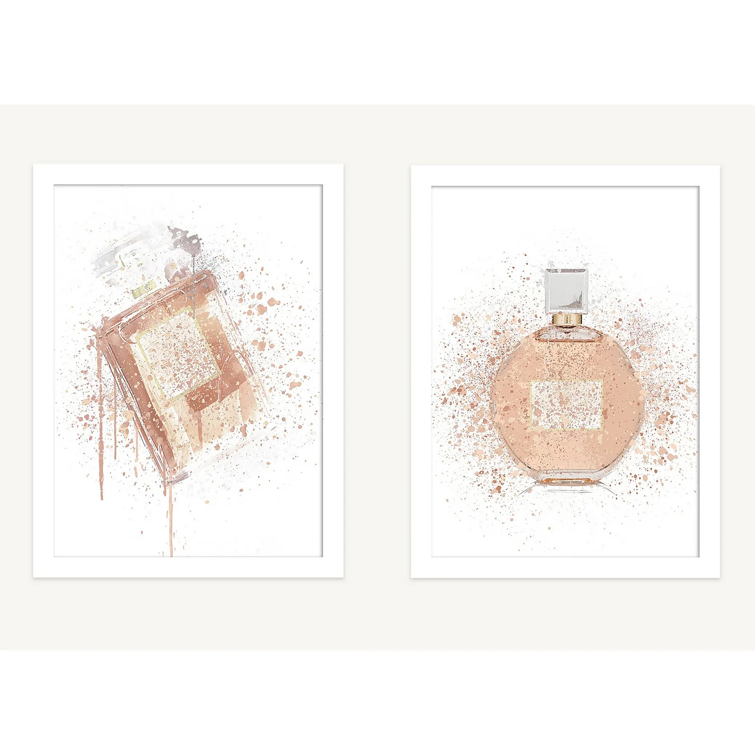 Perfume Framed Prints - Set Of 2 - 40x30cm 1 Perfume Framed Prints - Set Of 2 - 40x30cm