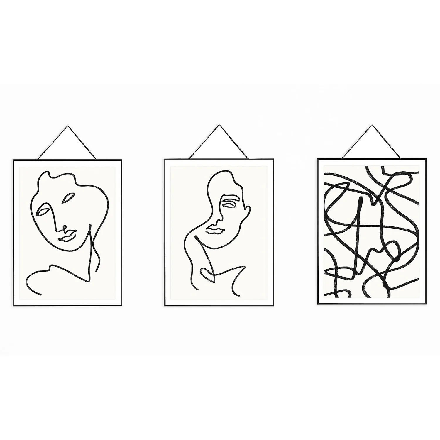 Abstract Hanging Prints - Set Of 3 - 40x30cm 1 Abstract Hanging Prints - Set Of 3 - 40x30cm