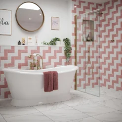 Country Living Artisan Peony Blush Ceramic Wall Tile 75 X 150mm - 0.5sqm Pack -Home Base Sales Shop 13220554 1824909608180063