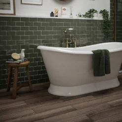 Country Living Artisan Moss Green Ceramic Wall Tile 75 X 150mm - 0.5sqm Pack -Home Base Sales Shop 13220561 1404909608188466