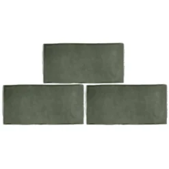 Country Living Artisan Moss Green Ceramic Wall Tile 75 X 150mm - 0.5sqm Pack -Home Base Sales Shop 13220561 4064916415692208