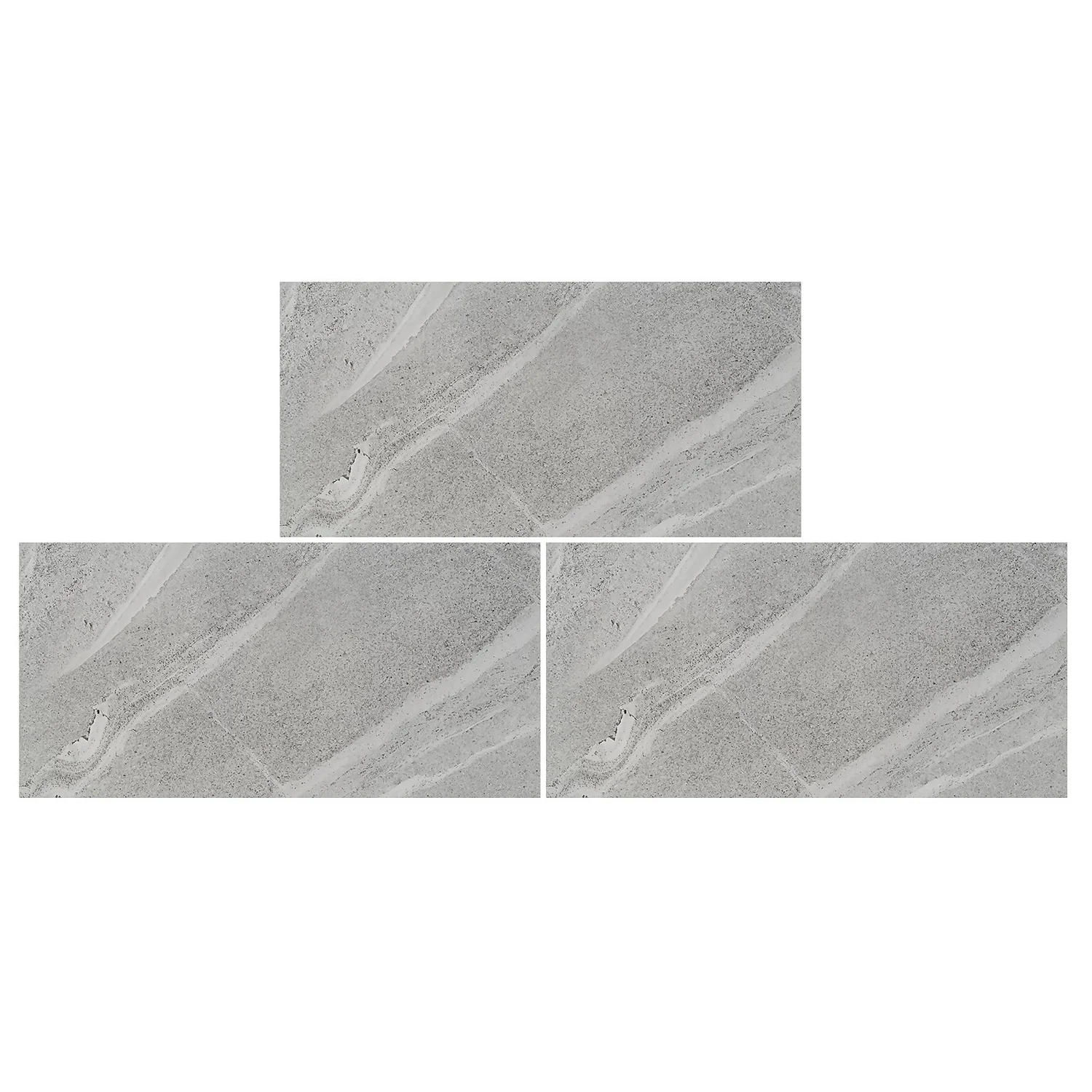 Sandwaves Gloss Light Grey Porcelain Wall & Floor Tile 300 X 600mm - 0.9sqm Pack 3 Sandwaves Gloss Light Grey Porcelain Wall & Floor Tile 300 X 600mm - 0.9sqm Pack - Image 3
