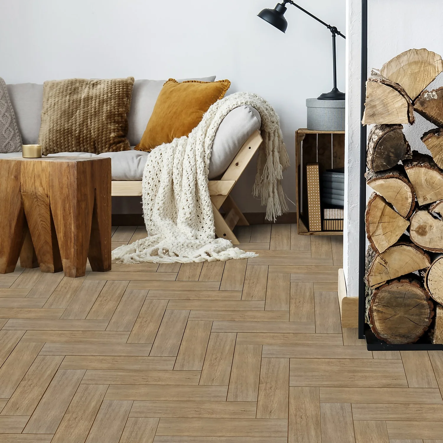 Wood Effect Light Oak Porcelain Floor Tile 150 X 600mm - 0.99sqm Pack 5 Wood Effect Light Oak Porcelain Floor Tile 150 X 600mm - 0.99sqm Pack - Image 5