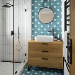 Country Living Starry Skies Peacock Teal Porcelain Wall & Floor Tile - 200 X 200mm - 0.52sqm Pack 14 Country Living Starry Skies Peacock Teal Porcelain Wall & Floor Tile - 200 X 200mm - 0.52sqm Pack -Home Base Sales Shop 13220582 1344909608317976