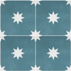 Country Living Starry Skies Peacock Teal Porcelain Wall & Floor Tile - 200 X 200mm - 0.52sqm Pack 10 Country Living Starry Skies Peacock Teal Porcelain Wall & Floor Tile - 200 X 200mm - 0.52sqm Pack -Home Base Sales Shop 13220582 1524916607678903