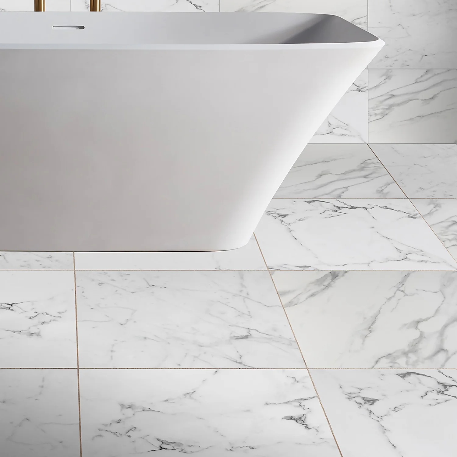 Calacatta Matt Marble Effect Porcelain Wall & Floor Tile 300 X 600mm - 1.08sqm Pack 1 Calacatta Matt Marble Effect Porcelain Wall & Floor Tile 300 X 600mm - 1.08sqm Pack
