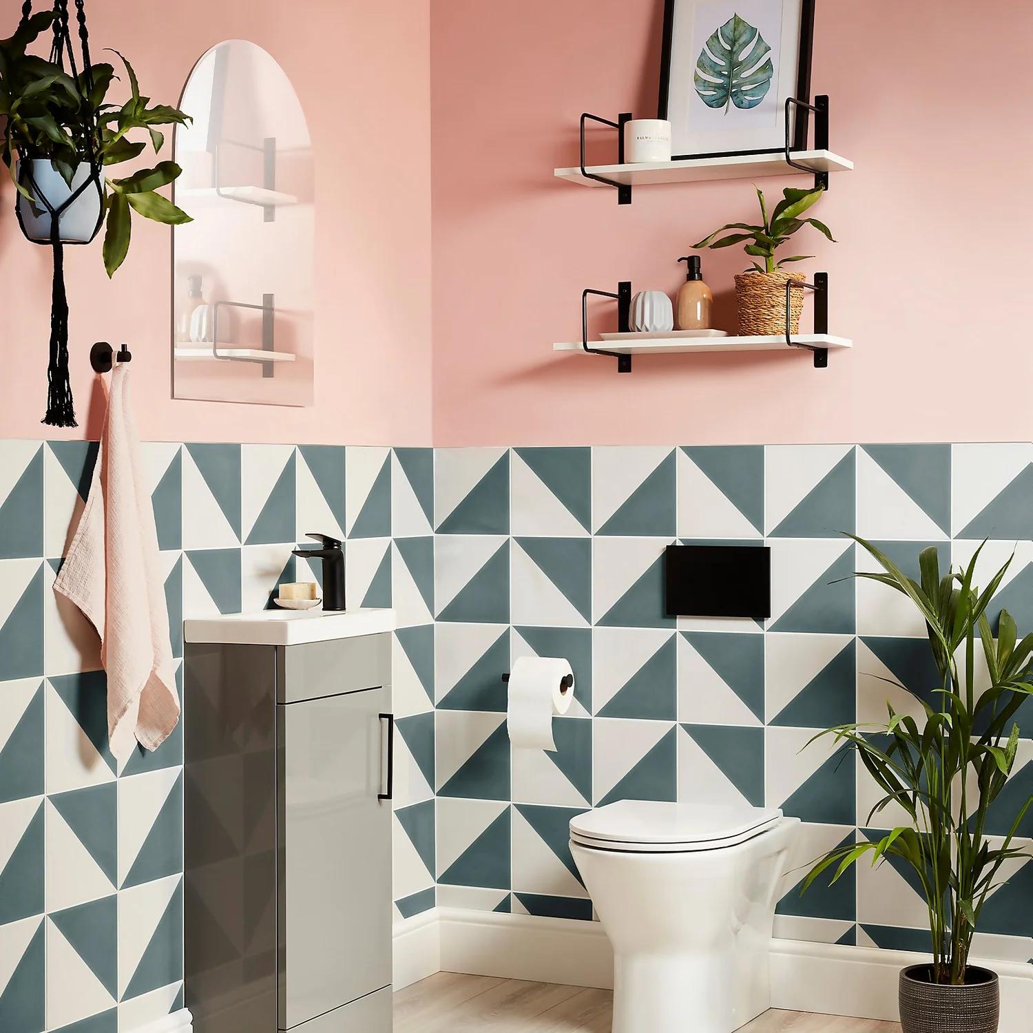 House Beautiful Cube Fern Porcelain Wall & Floor Tile 200 X 200mm - 0.52sqm Pack 5 House Beautiful Cube Fern Porcelain Wall & Floor Tile 200 X 200mm - 0.52sqm Pack - Image 5