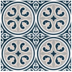 Fiore Vintage Floral Porcelain Wall & Floor Tile 200 X 200mm - 0.52sqm Pack -Home Base Sales Shop 13220600 2754916348675046