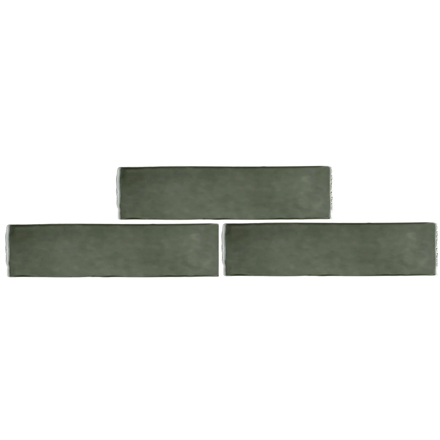 Country Living Artisan Moss Green Ceramic Wall Tile 75 X 300mm - 0.5sqm Pack 3 Country Living Artisan Moss Green Ceramic Wall Tile 75 X 300mm - 0.5sqm Pack - Image 3