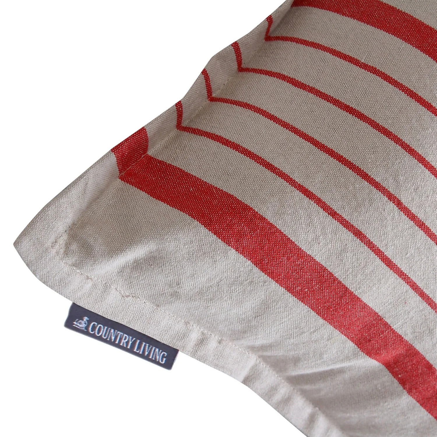 Country Living Croyde Stripe Cushion - Red 3 Country Living Croyde Stripe Cushion - Red - Image 3