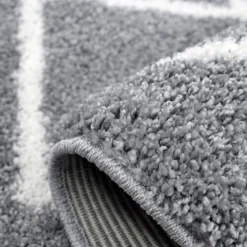 Deluxe Berber Shaggy Rug - Light Grey & White - 120x160cm 5 Deluxe Berber Shaggy Rug - Light Grey & White - 120x160cm -Home Base Sales Shop 13528461 2264941738581298