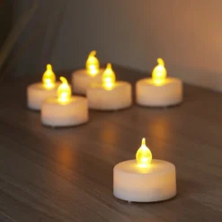 Pack Of 6 LED Tealight Candles - White 9 Pack Of 6 LED Tealight Candles - White -Home Base Sales Shop 13794262 2625009419584213