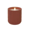 LED Ribbed Candle - Terracotta