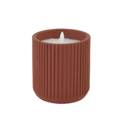 LED Ribbed Candle - Terracotta -Home Base Sales Shop 13794264 8755009419431561