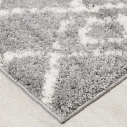Deluxe Berber Shaggy Runner - Grey & White - 180x67cm -Home Base Sales Shop 13888989 2054988131014087