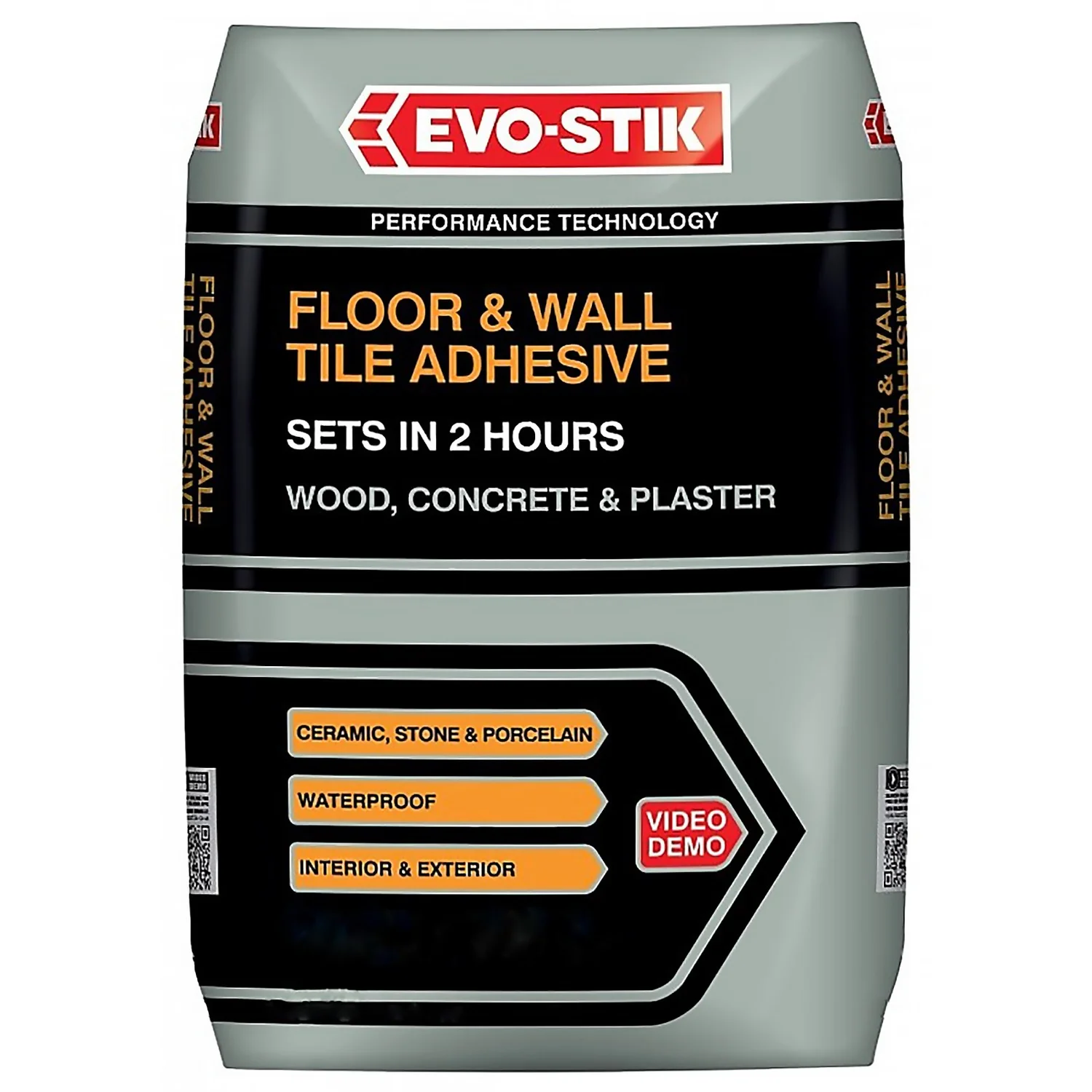 EVO-STIK Fast Set Floor & Wall Tile Adhesive For Wood, Concrete And Plaster 20kg - Grey 1 EVO-STIK Fast Set Floor & Wall Tile Adhesive For Wood, Concrete And Plaster 20kg - Grey