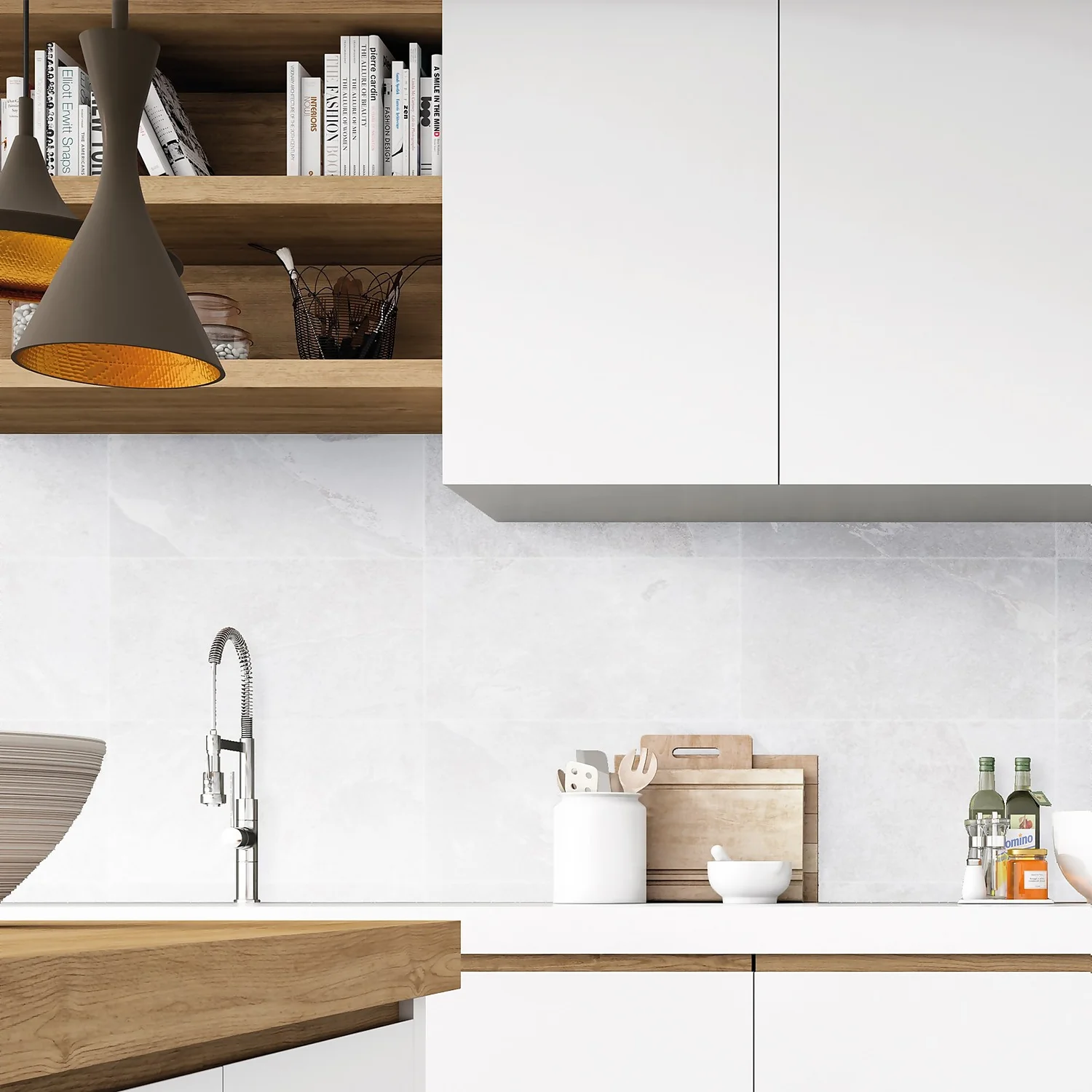 Marquis Espacio White Porcelain Tile (Sample Only) - 100 X 130mm 1 Marquis Espacio White Porcelain Tile (Sample Only) - 100 X 130mm