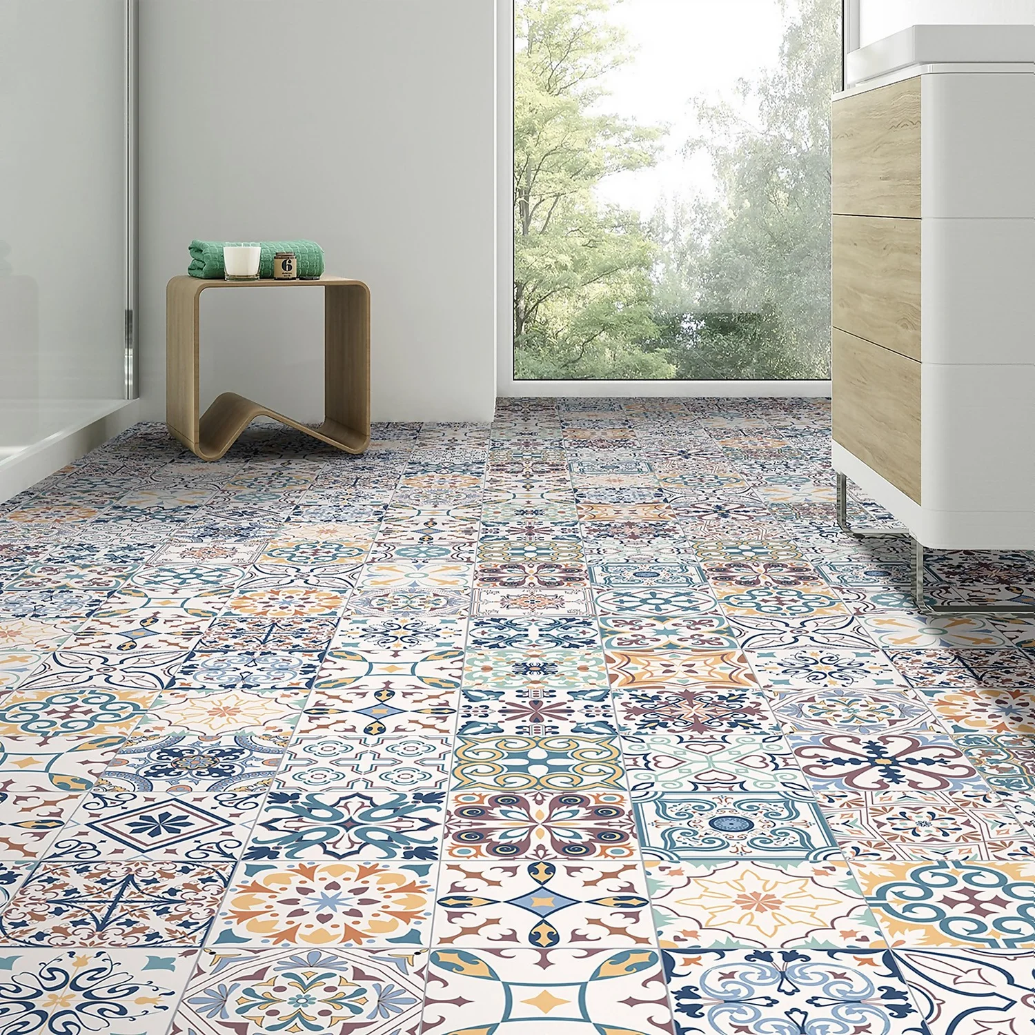 Marquis Mediterranean Mix Porcelain Tile (Sample Only) - 100 X 130mm 3 Marquis Mediterranean Mix Porcelain Tile (Sample Only) - 100 X 130mm - Image 3