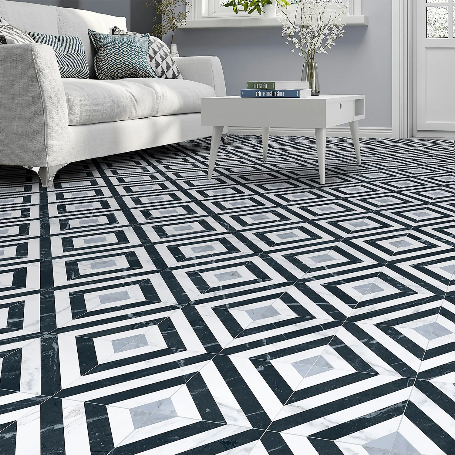 Marquis Diamante Porcelain Tile (Sample Only) - 100 X 130mm 4 Marquis Diamante Porcelain Tile (Sample Only) - 100 X 130mm - Image 4