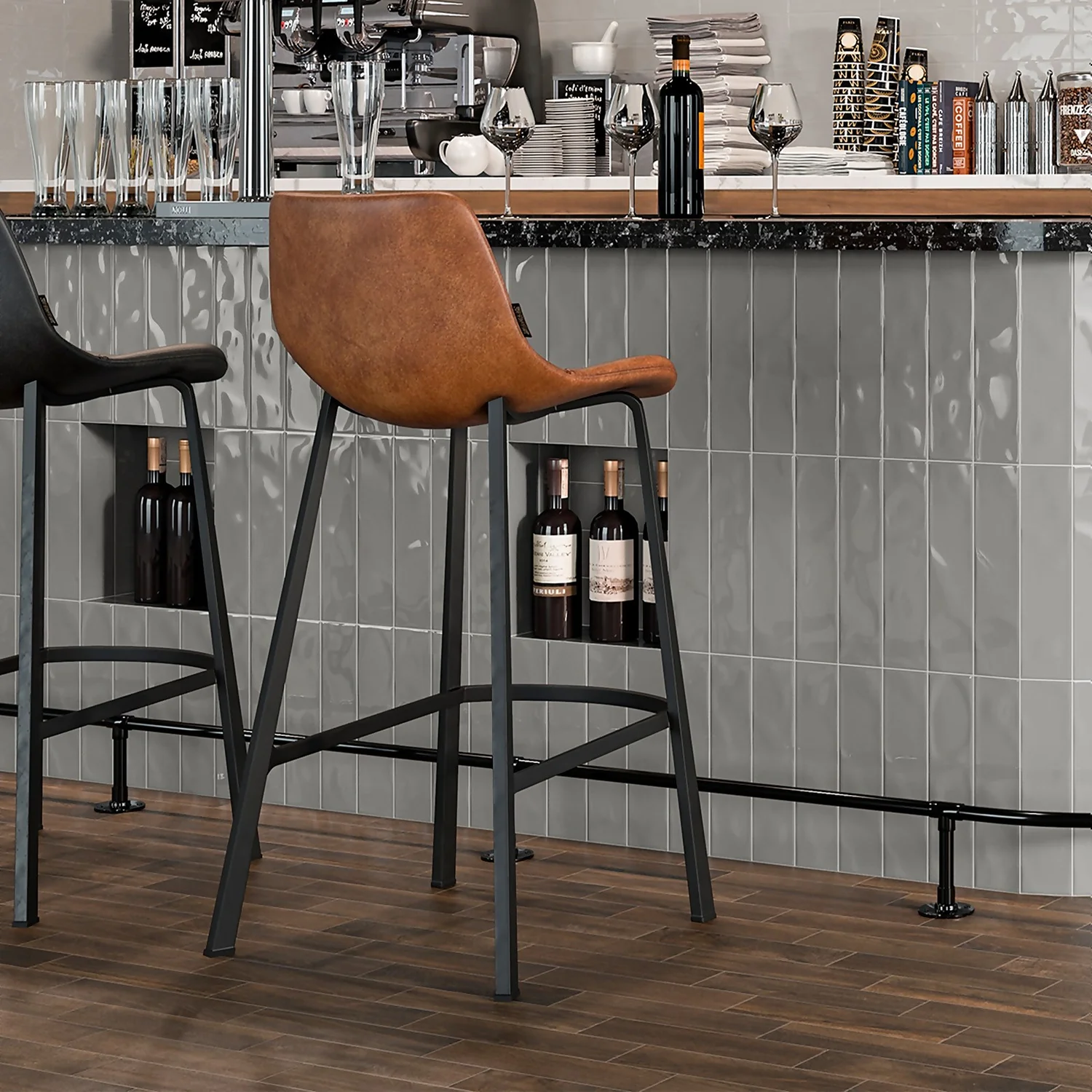 Marquis Ancien Grey Porcelain Tile - 75 X 300mm 1 Marquis Ancien Grey Porcelain Tile - 75 X 300mm