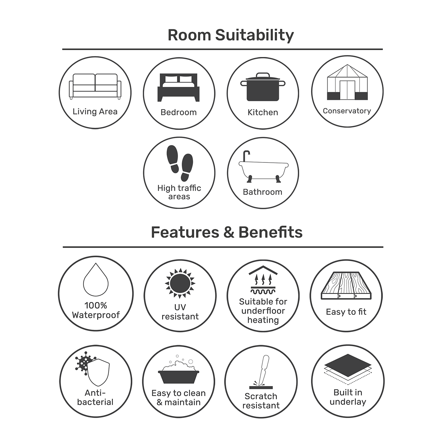 None Rigid Core Luxury Vinyl Flooring - Natural Oak Effect 6 None Rigid Core Luxury Vinyl Flooring - Natural Oak Effect - Image 6