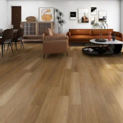 None Rigid Core Luxury Vinyl Flooring - Natural Oak Effect