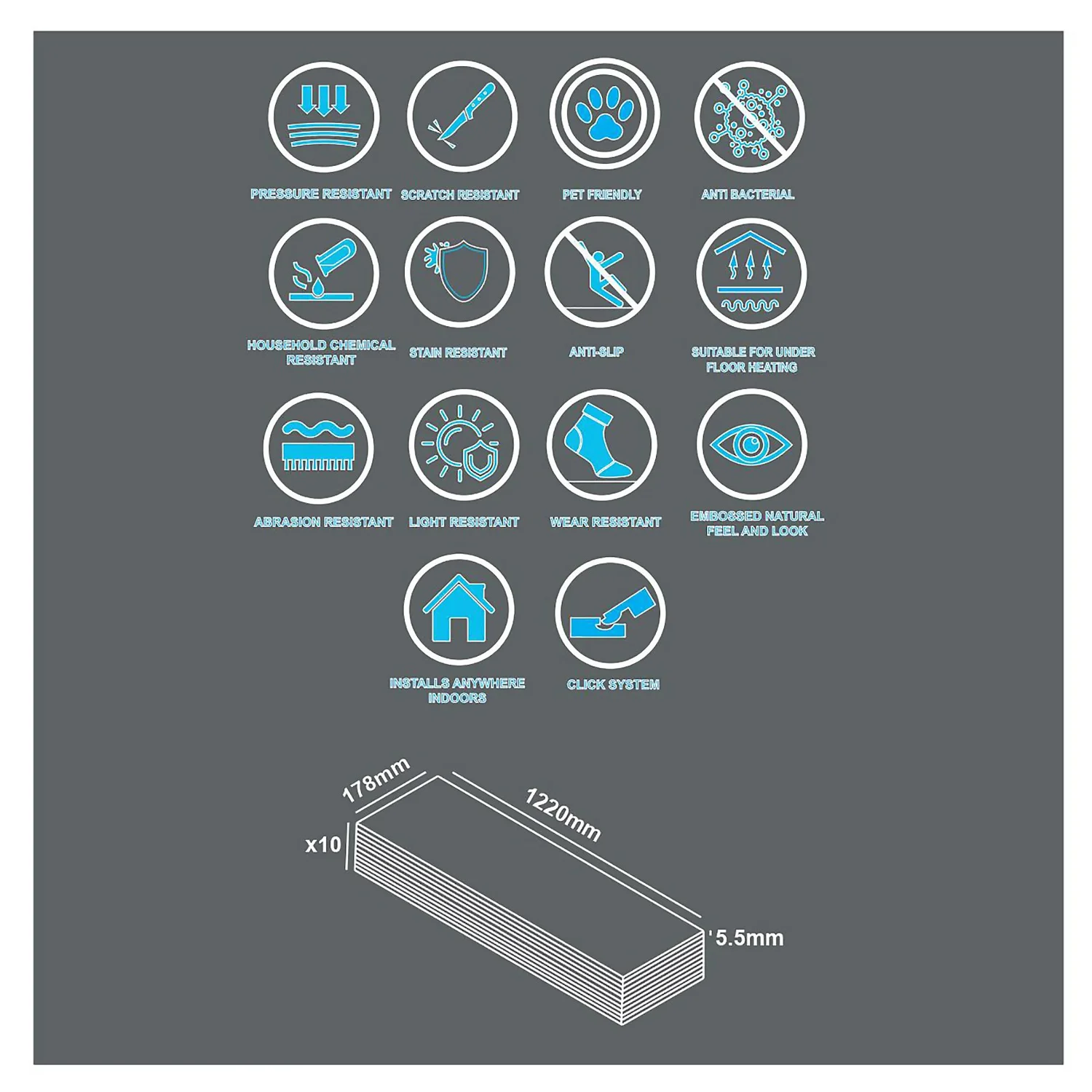 None Rigid Core Luxury Vinyl Flooring - Natural Oak Effect 3 None Rigid Core Luxury Vinyl Flooring - Natural Oak Effect - Image 3