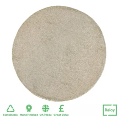 Relay Circular Rug - Natural - 133cm