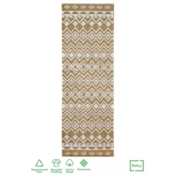 Recycled Cotton Tribal Rug - Ochre - 60x180cm