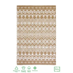 Recycled Cotton Tribal Rug - Ochre - 160x230cm