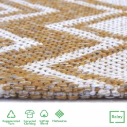 Recycled Cotton Tribal Rug - Ochre - 160x230cm 9 Recycled Cotton Tribal Rug - Ochre - 160x230cm -Home Base Sales Shop 14015879 1415006089263501