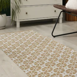 Recycled Cotton Starburst Rug - Ochre - 60x180cm 11 Recycled Cotton Starburst Rug - Ochre - 60x180cm -Home Base Sales Shop 14015882 8905006091275928