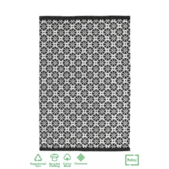 Recycled Cotton Starburst Rug - Monochrome - 160x230cm