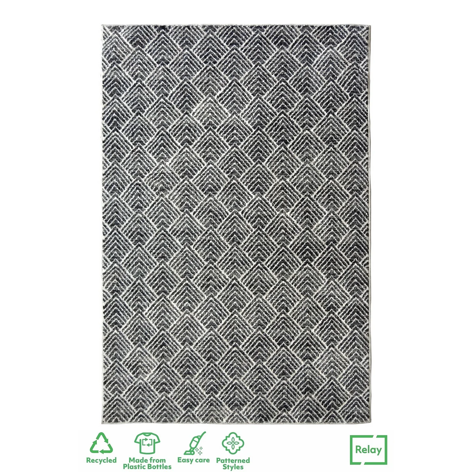 Neptune Recycled Geometric Rug - 120x170cm 1 Neptune Recycled Geometric Rug - 120x170cm
