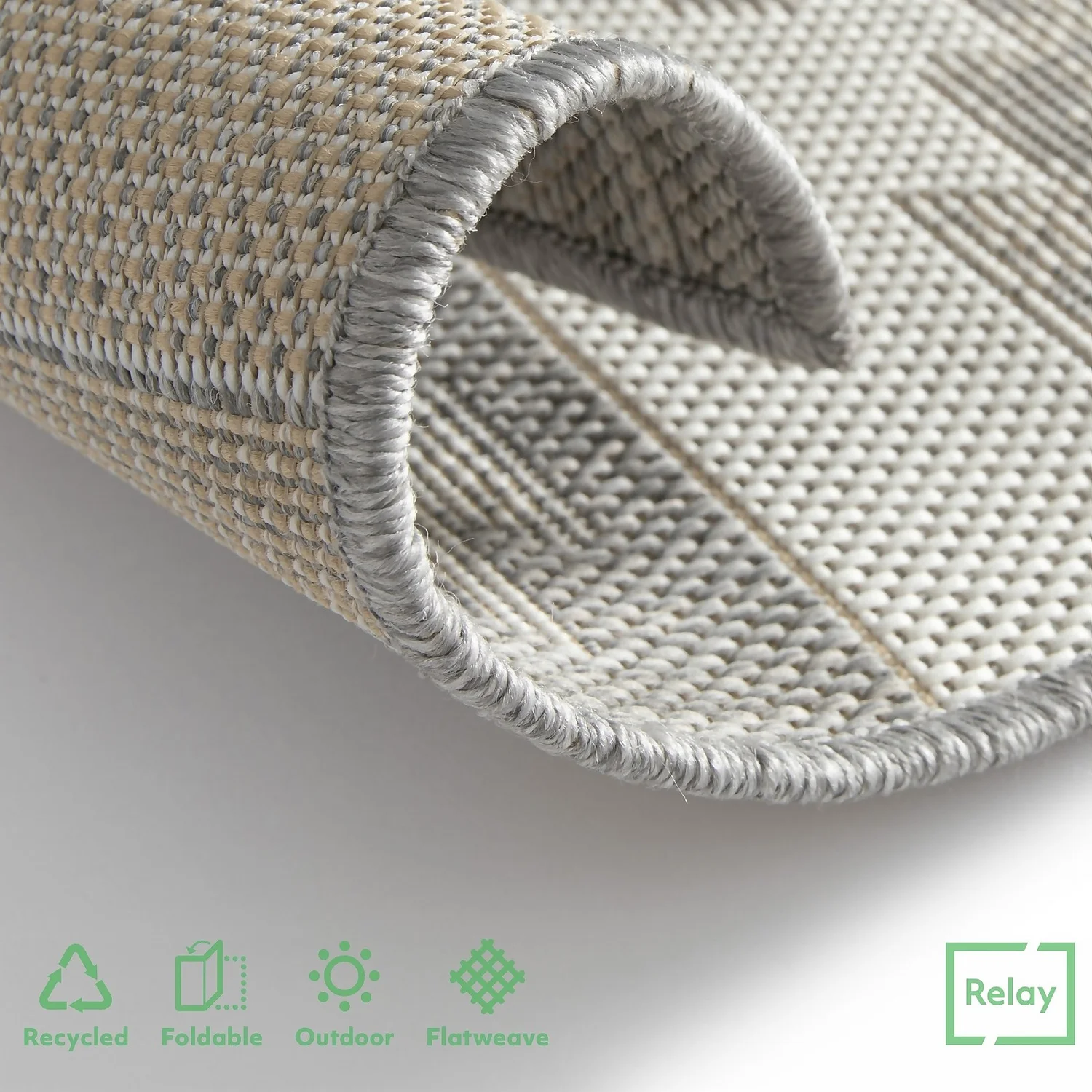 Recycled Diamond Rug - Grey - 60x230cm 4 Recycled Diamond Rug - Grey - 60x230cm - Image 4