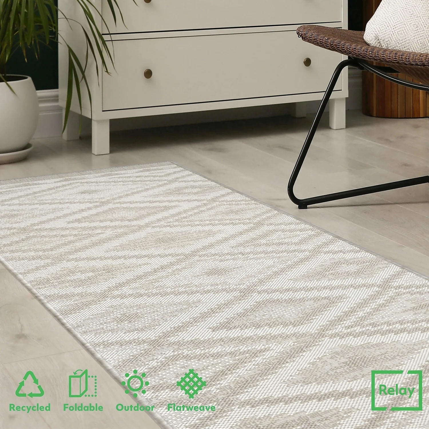 Recycled Diamond Rug - Grey - 60x230cm 2 Recycled Diamond Rug - Grey - 60x230cm - Image 2