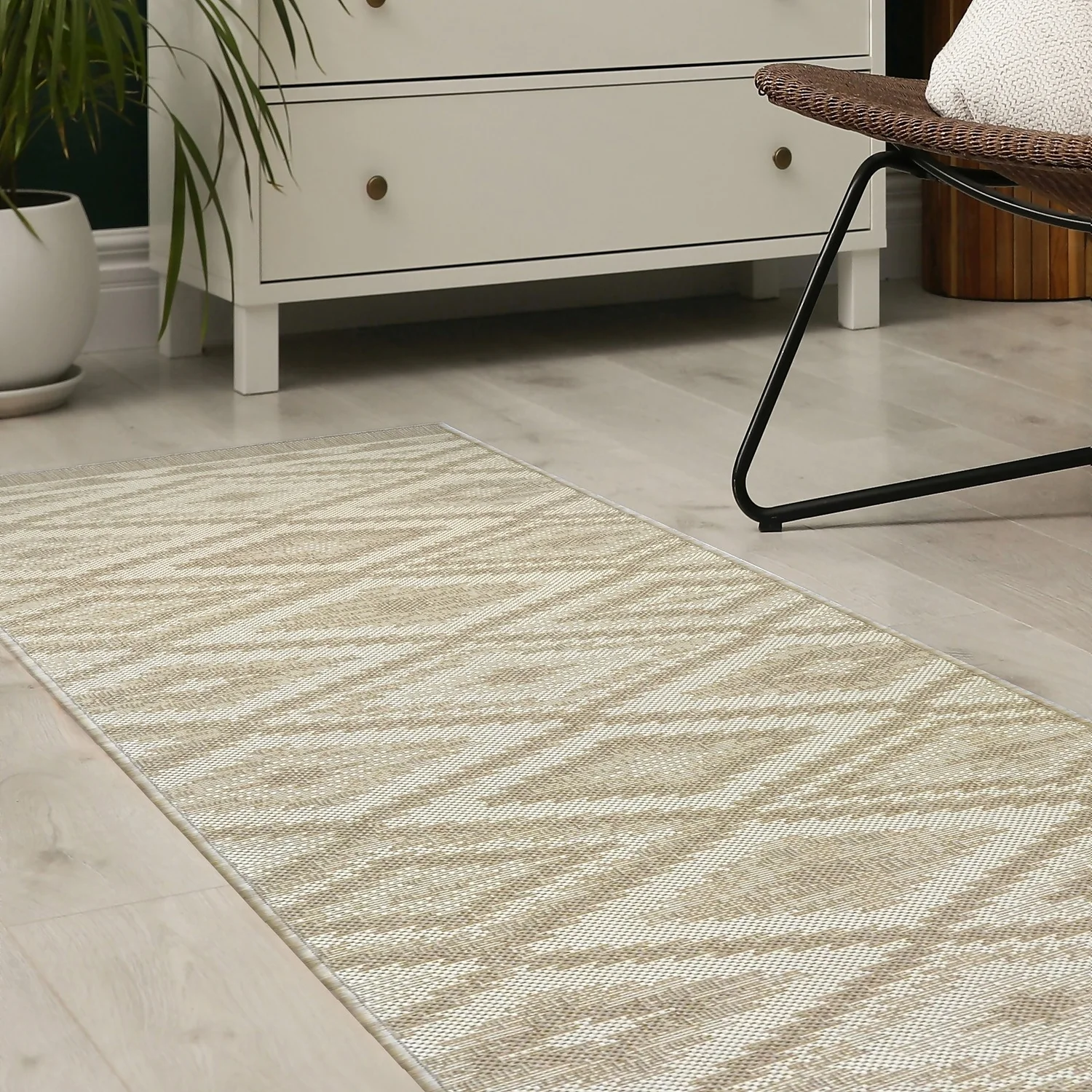 Recycled Diamond Rug - Natural - 60x230cm 3 Recycled Diamond Rug - Natural - 60x230cm - Image 3