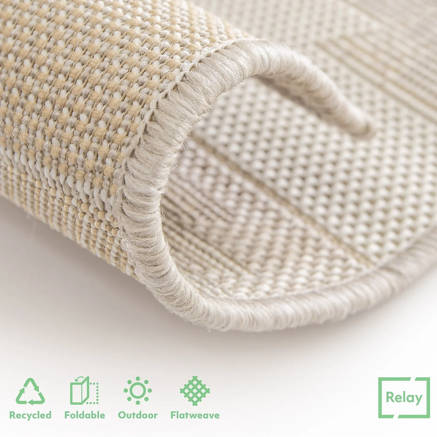 Recycled Diamond Rug - Natural - 120x170cm 5 Recycled Diamond Rug - Natural - 120x170cm - Image 5