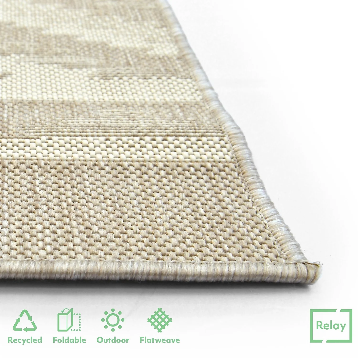 Recycled Diamond Rug - Natural - 160x230cm 4 Recycled Diamond Rug - Natural - 160x230cm - Image 4